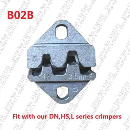 B02B crimping jaws set for open barrel terminals and connectors,crimp dies