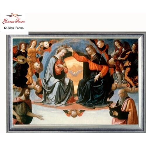 Golden Panno Needlework DIY DMC Cross stitch Sets For Embroidery kits Precise unprinted religion Patterns Counted Cross-stitch07