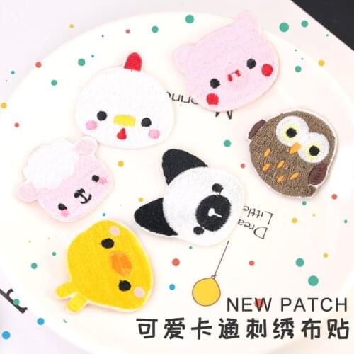 Anime Cartoon Head Embroidery Sticker Iron on Patches for Clothing Children Kids Badges Applique Patch on Clothes Scrapbooking