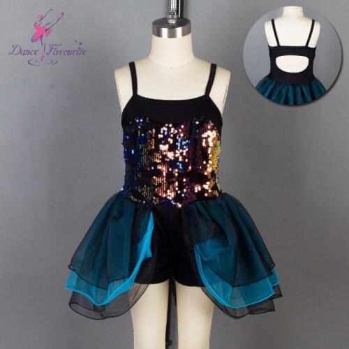 19018 Dance Favourite New Ballerina Tutu Dance Costume Jazz/tap Dance Costume Sequin Velvet Bodice Ballet Tutu