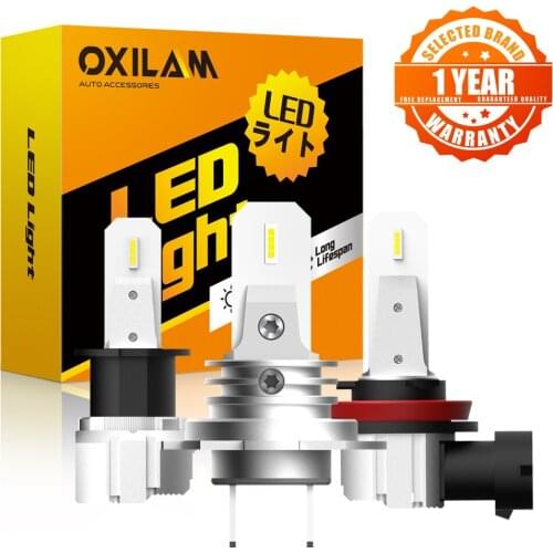 OXILAM 2Pcs 12000LM Fanless High Bright LED Head Light Bulb H3 H7 H8 H11 H10 9006 HB4 PSX24W 5202 Auto Fog Lamp Headlamp