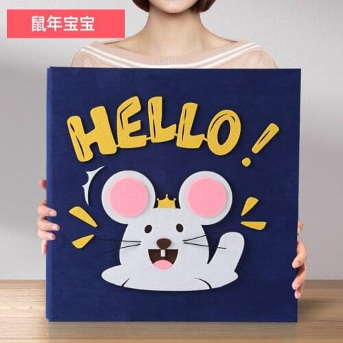 PA50 Inserted photo album 6-inch baby growth record book commemorates childrens creativity in large-capacity photo album