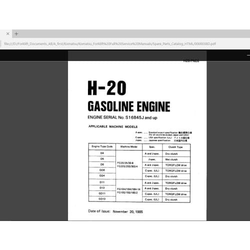 Komatsu Forklift Full Parts and Service Manuals