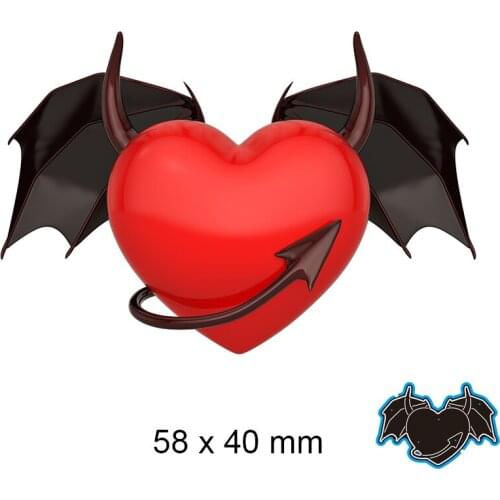 Cutting Dies Wings Love New Metal Stencils DIY Scrap Booking Paper Cards Making Decoration 58*40mm