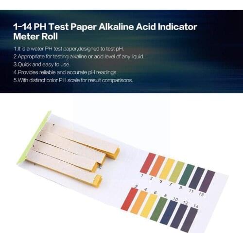 Professional 1-14 PH Litmus Paper Ph Test Strips Water Acidity Soil Test Card Cosmetics Control Strips with N9F5