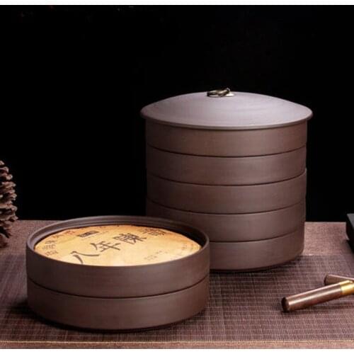 Purple Clay Chinese Kung fu Puer Tea Canister Teaware Dry Fruit Storage Box Home Food Organizer Bottle Sealed Cans