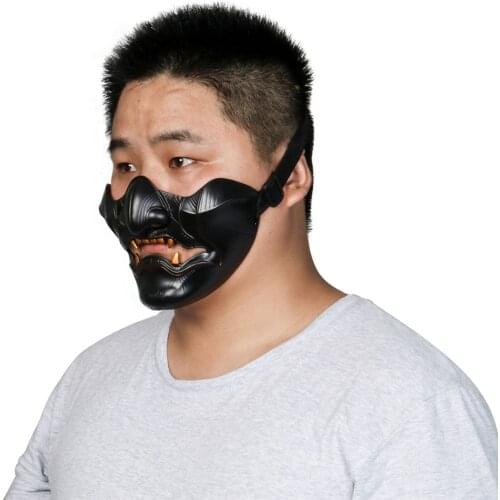 Shimura Mask Black Ghost of Tsushima Game Cosplay Resin Halloween Mask Fancy Party Horror Props Nice Gift for Hallowmas 2020