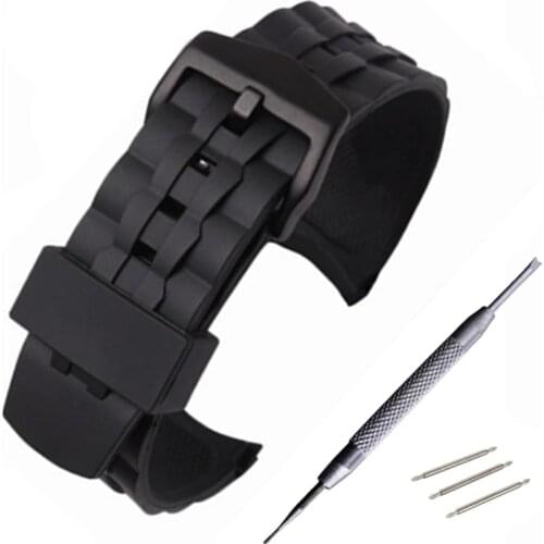 Silicone Rubber Watchband for Edifice EF550 EF552 Replacement Watch Band Sport Strap Stainless Steel Buckle Wrist Bracelet