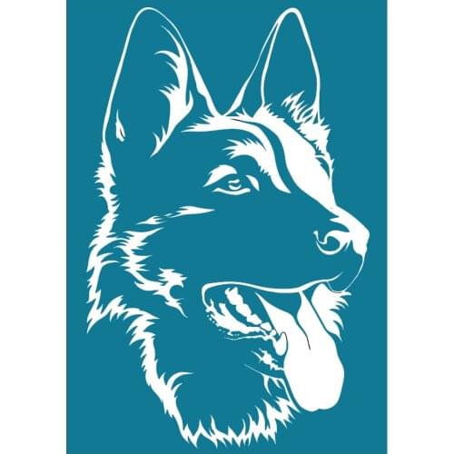8.5 X 11" Reusable Self- Adhesive Silk Screen Stencils German Shepherd Home Decoration Pillow Photo Craft Mesh Transfers Film