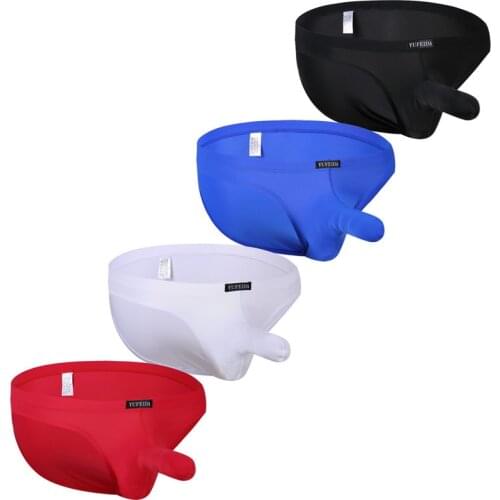 4PCS/Lot Mens Briefs Sexy Big Penis Underwear Pack Low-Rise Underpants T-back Thongs Tangas Jockstrap Homme Panties Men Lingerie