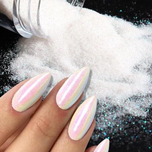 10ml 0.1mm Ultra Fine Nail Glitter White Colorful Shiny Spangle Dust For Nail Design UV Gel Polish Manicure Nail Art Decorations