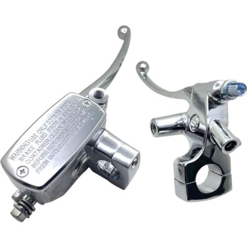 Universal Chrome 1" Motorcycle Brake Clutch Lever Master Cylinder Reservoir For Honda Steed 400 Shadow VT600 1100 Magna 250 750