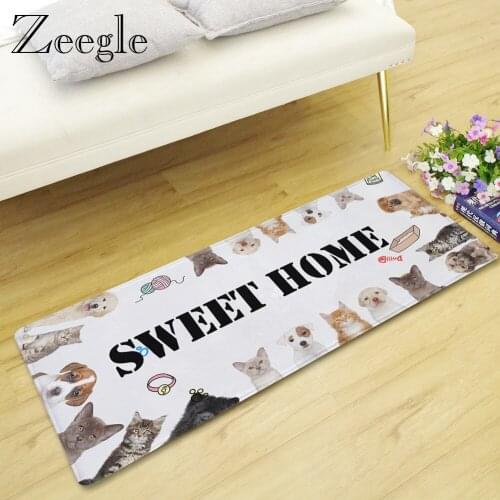 Zeegle Long Printed Door Mat Funny Doormat Outdoor Front Door Mat Carpet Hallway Rug Soft Entrance Carpet Dustproof Indoor Rug