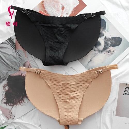 Women Sponge Padded Fake Ass Panties Hip Butt Lifter UP Underwear Bottom Push Up Adjusted Strap G-string Seamless BIkini Pants