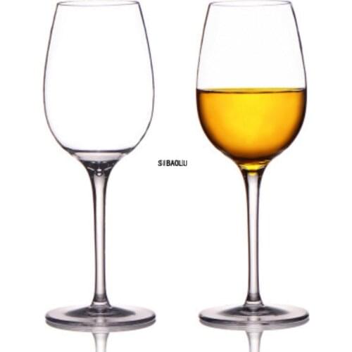 12oz Tiaking American tritan material unbreakable plastic wine glass goblet Transparent red wine glass Juice cup 225*59mm