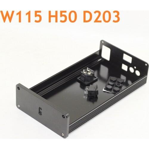 Mini Size D203 W115 H50 Aluminum Decoder Chassis For PCM2706 DAC AMP Box Preamp PSU DIY Case