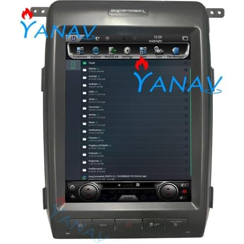 Android car stereo multimedia player For-FORD F150 2011-2013 car radio GPS navigation DVD player tesla style vertical screen