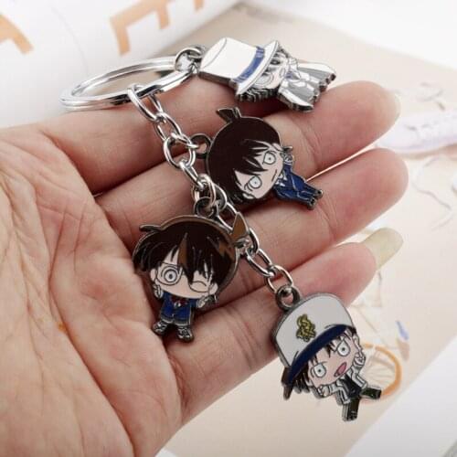 Charm Suspense-Detective Conanns Keychain Cartoon Conanns Different Figure Pendant Key Chain Genius Key Holder One Truth