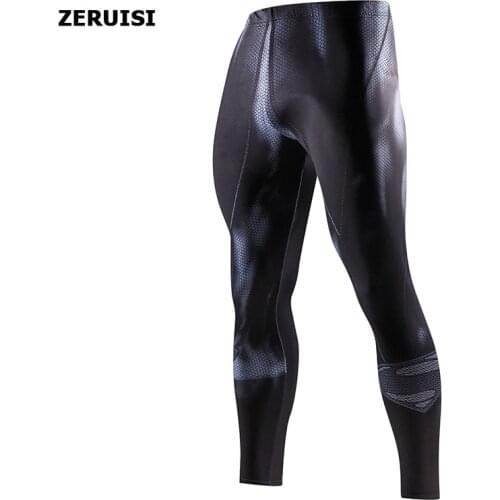 Men Skinny Pants High Quality 3D Pattern Pants Bodybuilding Jogger Fitness Skinny Leggings Trousers Sportswear Yoga Bottoms