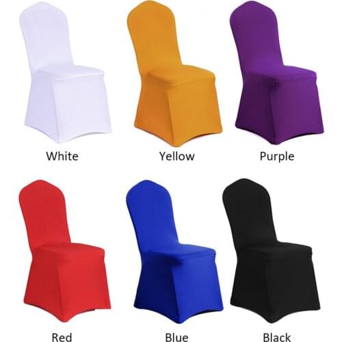 Chair Covers Spandex Dining Chair Cover Stretch Elastic Universal Seat Covers Dining Room for Wedding Party Banquet Hotel Room