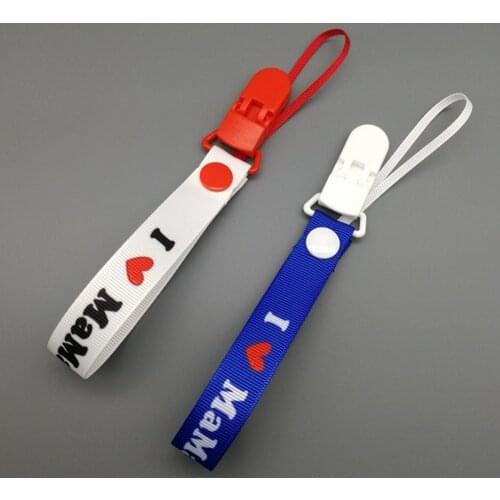 Newborn Pacifier Put the Missing Clip I Love Mama Papa Baby Infant Feeding Pacifier Clip Band Nipple Holder Teether Toy