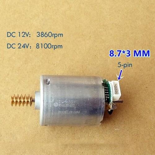 365 Speed Measuring Motor with Photoelectric Encoder DC 12-24V 3860-8000 RPM Precision Motor for Printer Shaft Dia 2.3 Mm