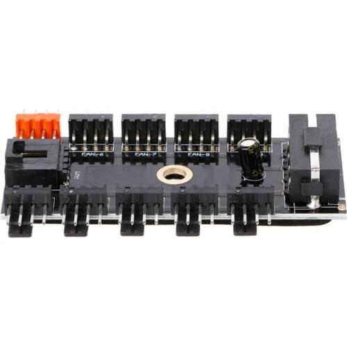 IDE Molex 1 To 10 Way PWM Cooling Fan Hub 4-Pin 12V Power Socket PCB Adapter