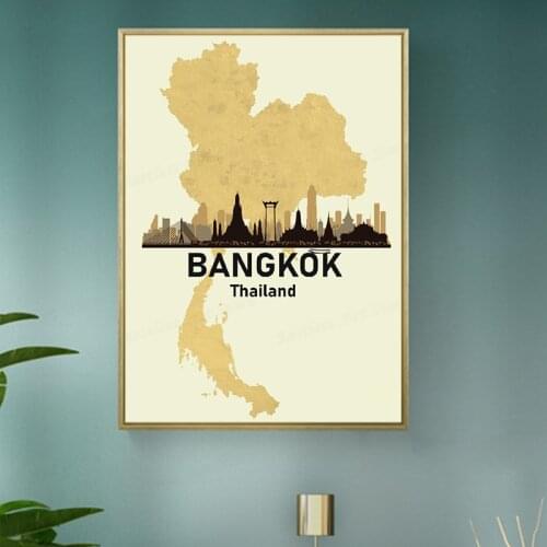 Bangkok Thailand Canvas Painting Wall Art Pictures Prints Home Decor Wall Poster Decoration for living Room