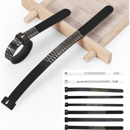 5PCS/lot Ring Ruler Measurer Finger Coil Ring Sizing UK/US/HK/JPN Size Finger Measure Ring Sizer Accessory Insert Sewing Fabric