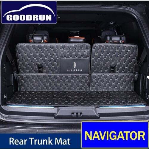 For Lincoln NAVIGATOR Interior Accessories High Quality Leather Waterproof Boot Carpets Cargo Liner Trunk Mats
