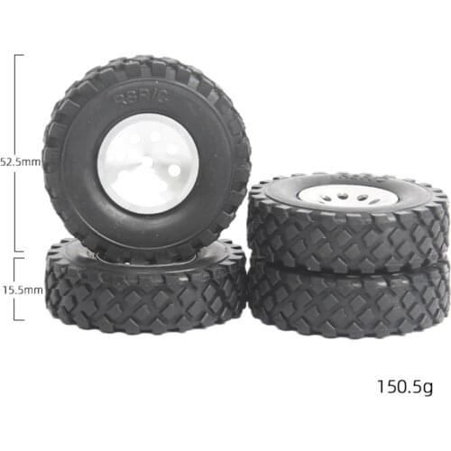 The Metal Wheel Rim Tire Wheel Hub Tyre Set for WPL D12 RC Truck