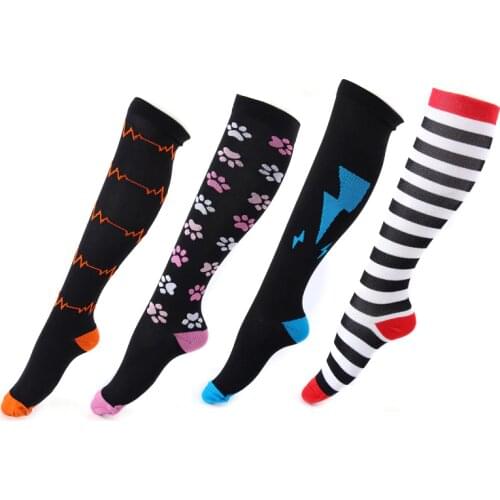 Antifatigue Unisex Compression Socks Flight Travel Stockings 15-30 MmHg Fit For Nurses, Pregnancy, Varicose Veins Relief Socks
