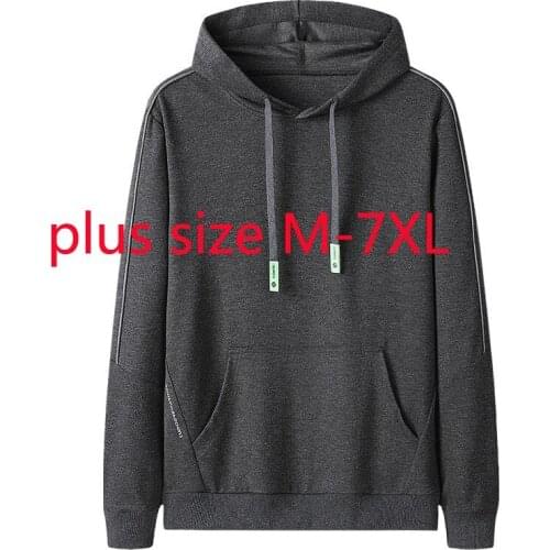 New Arrival Fashion Suepr Large Men Hooded Pullover Spring And Autumn Hoodie Men Plus Size M L XL 2XL 3XL 4XL 5XL 6XL 7XL