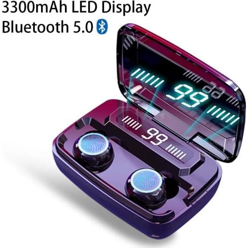 Original M11 Wireless Headphones TWS Bluetooth 5.0 Earphone HiFi IPX7 Waterproof Earbuds Touch Control Headset for Sports Game