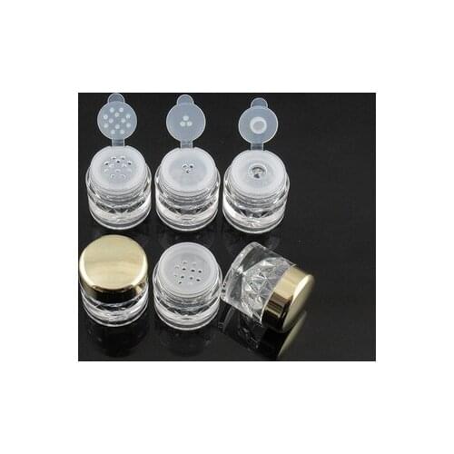 3ML Empty Cosmetic Sifter 1/3/12 Holes Refillable Bottle Loose Powder Jars Container Portable Travel Use Cosmetic Containers