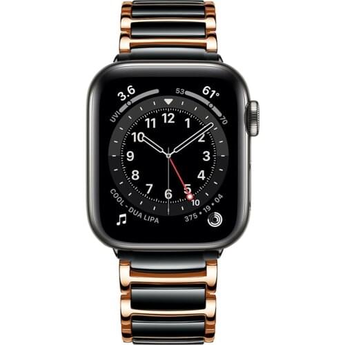 High-end Ceramic Strap Compatible with Apple watch 44mm 42mm 40mm 38mm Men/Women bracelet strap for iwatch 6 5 4 3 2 1 SE band