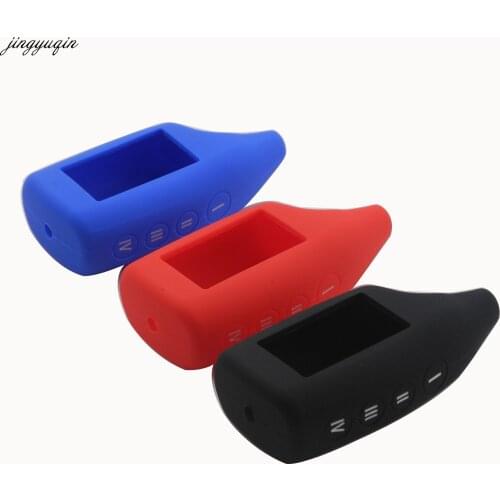Jingyuqin Silicone Case for Scher-Khan Magicar 5 2-Way Car Alarm LCD Remote Control /Scher Khan M5 M902F/M903F Key Fob