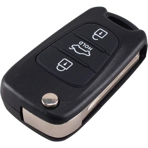 3 Buttons Flip Folding Remote Key Shell Case for Hyundai I20 I30 I35 IX20 IX35
