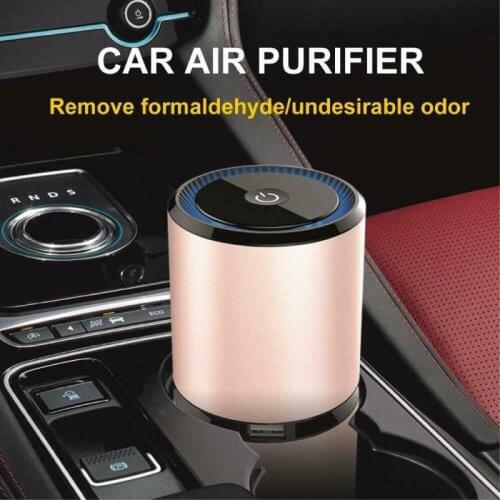 USB Portable Car Air Purifier formaldehyde remove Negative Ion Turbine Outlet Spiral Fan air clean Home Car Air Purifier Clear O