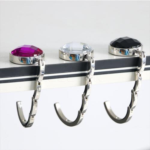 1 Piece Lovely Colorful Folded Handbag Bag Hook Hanger Holder Portable Table Hook Purse Desk Hanger
