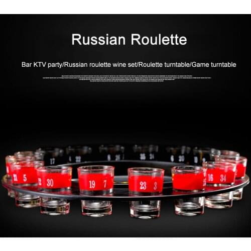 Shots Glass Roulette Drinking Game Set with 16 Shots Glasses Adult Party Games SDF-SHIP
