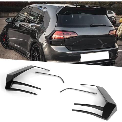 Gloss Black Tail Lights Cover Canards Flare Set Left Right Replacement for MK7 GTD R 2013 2014 2015 Car style