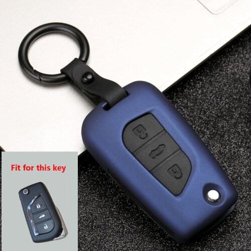 2020 Silicon Carbon fiber Car Key Cover Case For Toyota Auris Corolla Reiz Avensis Verso Yaris Aygo Rav4 Scion TC IM 2015 2016