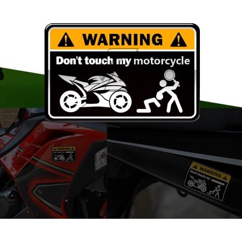 3D Warning Sticker Don't Touch My Motorbike Tank Decals Case for Kawasaki Yamaha Honda Suzuki Ducati BMW Benelli Aprilia