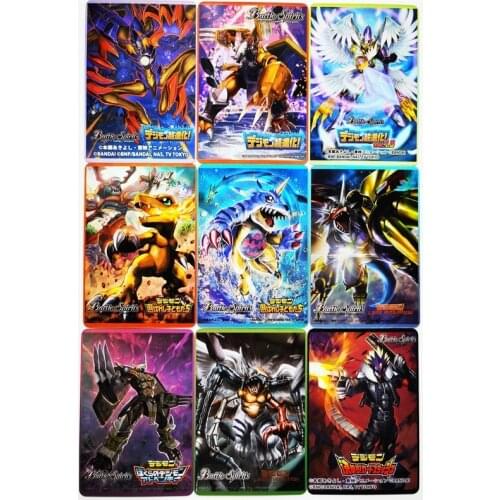9pcs/set Digital Monster Digimon Adventure Cover Refraction Hobby Collectibles Game Anime Collection Cards