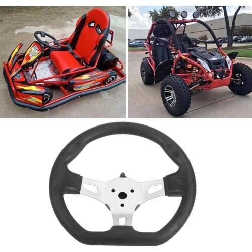 270MM Classic Steering Wheel for Beach Kart Go Kart Buggy Part Accessories - Black