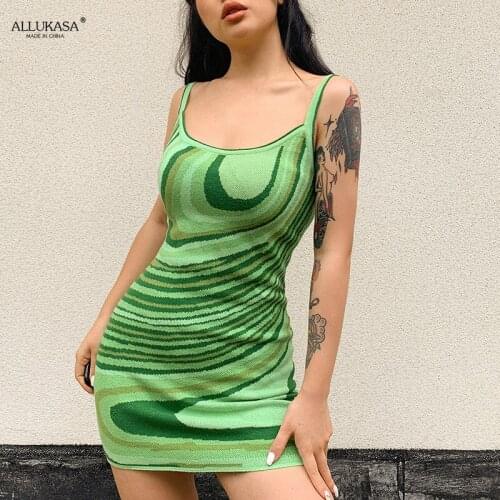 Allukasa Green Summer Dresses