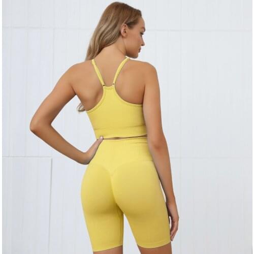 Seamless Sport Set Gym Clothing 2 Piece Women Tracksuit Sport Suit Women Fitness Seamless Set Workout Sports Wear For Women Gym