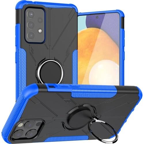 For Samsung Galaxy A72 5G Case A52 A12 M12 A02S Cover Magnetic Ring Holder Stand Heavy Duty Armor Shockproof Bumper Phone Case