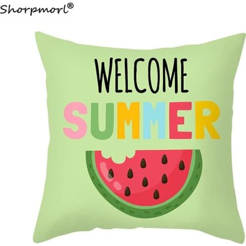 Home Decor Summer Fruits Throw Pillow Case Macaron Green Office Sofa Car Cartoon Cushion Covers Funda Cojins 45x45cm